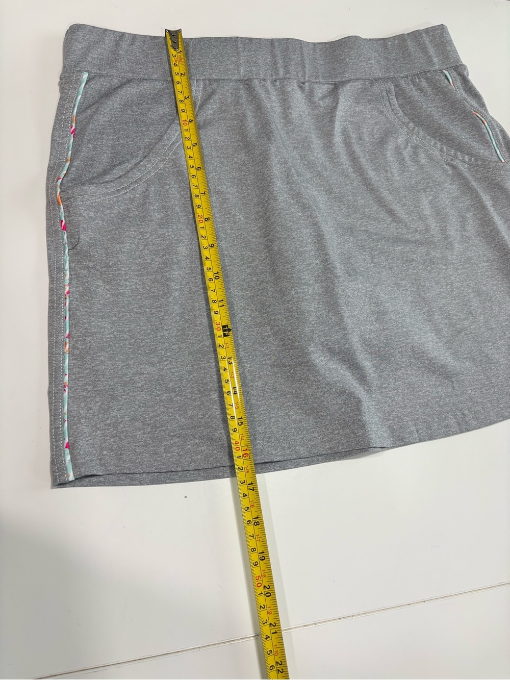 Pebble Beach Women’s L Gray Golf Skort Dry-Luxe Performance Stretch Pockets - Picture 9 of 10